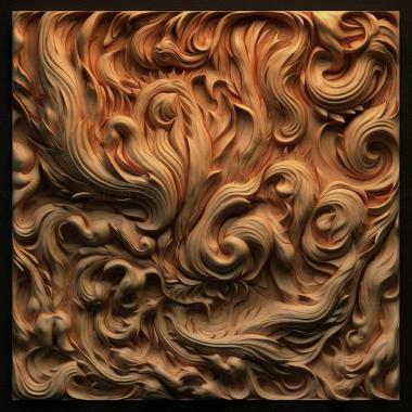 Patterns and decorations fire 3 3d model